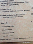 The Camphouse menu