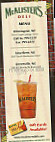 Mcalister's Deli menu