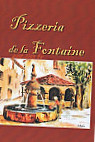 Pizzeria De La Fontaine menu