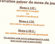 Le François II menu