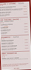 Bistrot la Vitrine menu