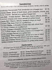 One Stop Cafe menu