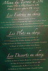 La Croix Verte menu