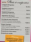 L'instant. menu