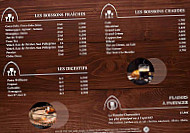 Les Tuffeaux menu