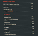 Cosmopolitain menu