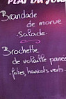 Aux Palmiers menu