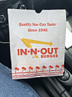 In-n-out Burger menu