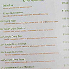 Peppercorn Thai Restaurant menu