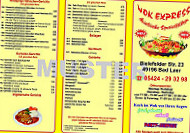 Wok Express menu