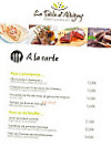 LA TABLE D'ALBIGNY menu