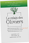 Le Relais Des Oliviers menu