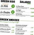 Burger Green menu