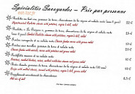 Au Vieux Grenier menu