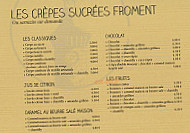 Crêperie Le Beffroi menu