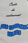 Au Snack Bleu menu