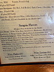 Banner Elk Winery Villa menu