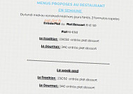 L'ardoise Bleue menu