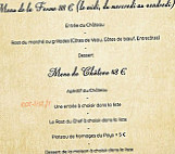 Le Château De Saint-sixt menu