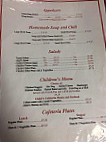 Vera's Diner menu