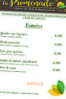 La Promenade menu