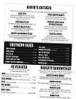 Bakers Kitchen menu