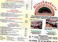 Pizzeria Frauenberg menu