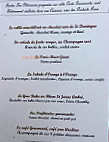 L'atelier Gourmand menu