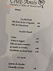 Chez Amis B&B menu