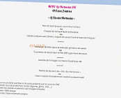 Le Clos des Hortensias menu