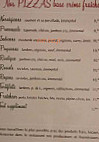 Pizzeria Pierre à Feu menu