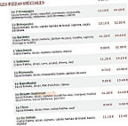 Le Kiosque à Pizzas menu