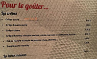 La Fruitière menu