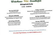 Wirtshaus Eisenhofen menu