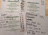 Besenstube/gartenwirtschaft menu