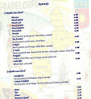 L'océan Bleu menu