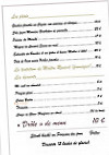 Le Vieux Logis menu