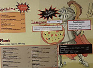 Pizza Medieval menu