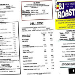 B J Roasters Piatti