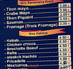 Ch'ti Kebab menu