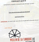 Le Moulin de la Tardoire menu