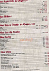 L’orée D’argent menu