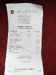 Caffe E Bollicine menu