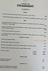 Auberge De Chaumont menu