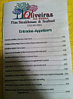 Oliveiras De Serra menu