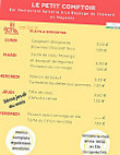 Le Petit Comptoir menu