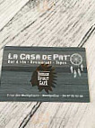 La Casa De Pat menu