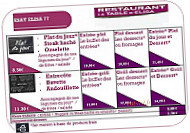 La Table D'elisa menu