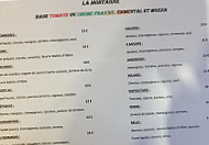 La Montagne menu