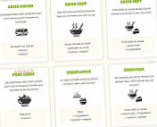 Green Sur Mesure Tours Sud menu